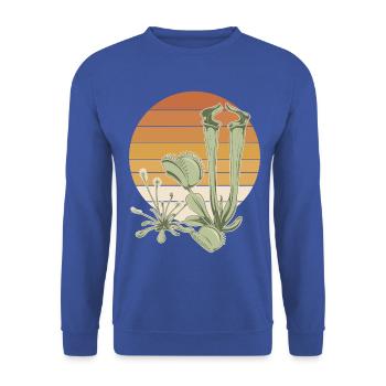 WüstenSand im Abendlicht - Unisex Pullover - Royalblau - Vorne - Alina (178cm) & Michal (187cm)