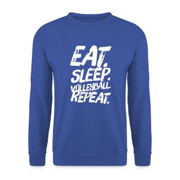 Mangez Sommeil Répétez Volleyball - Sweat-shirt Unisexe - bleu royal - Devant - Alina (178cm) & Michal (187cm)