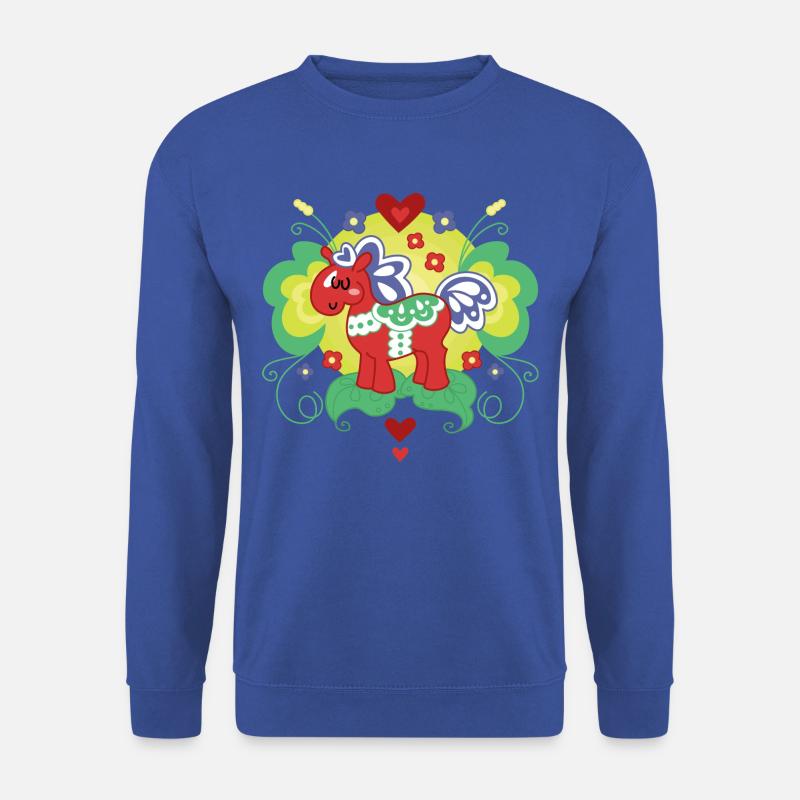 Rot Dalapferd - Unisex Pullover - Royalblau