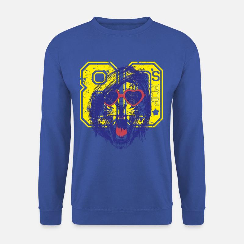 Leopard 80's - Unisex Pullover - Royalblau