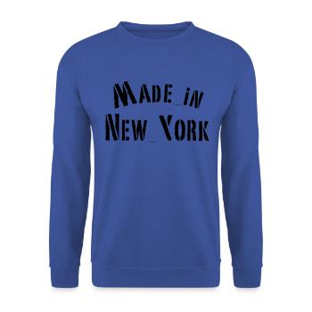 Fabriqué à New York - Sweat-shirt Unisexe - bleu royal - Devant - Alina (178cm) & Michal (187cm)