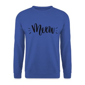 Meow - Unisex Sweatshirt - royal blue - Front - Alina (178cm) & Michal (187cm)