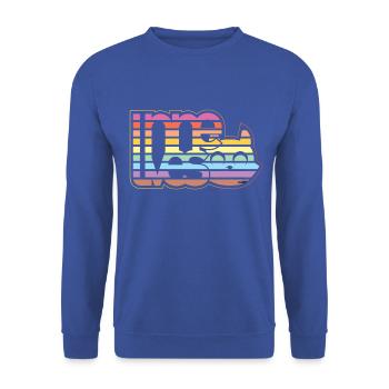 Cats cat - Nine lives Urbaninme - Unisex Sweatshirt - royal blue - Front - Alina (178cm) & Michal (187cm)