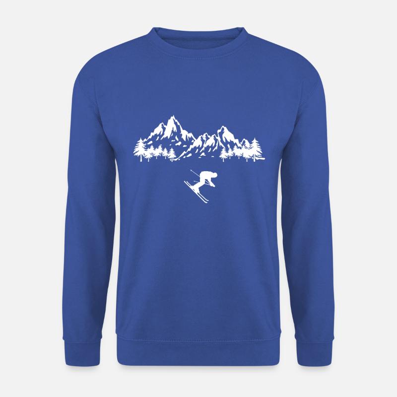 Skifahren Berge - Unisex Pullover - Royalblau