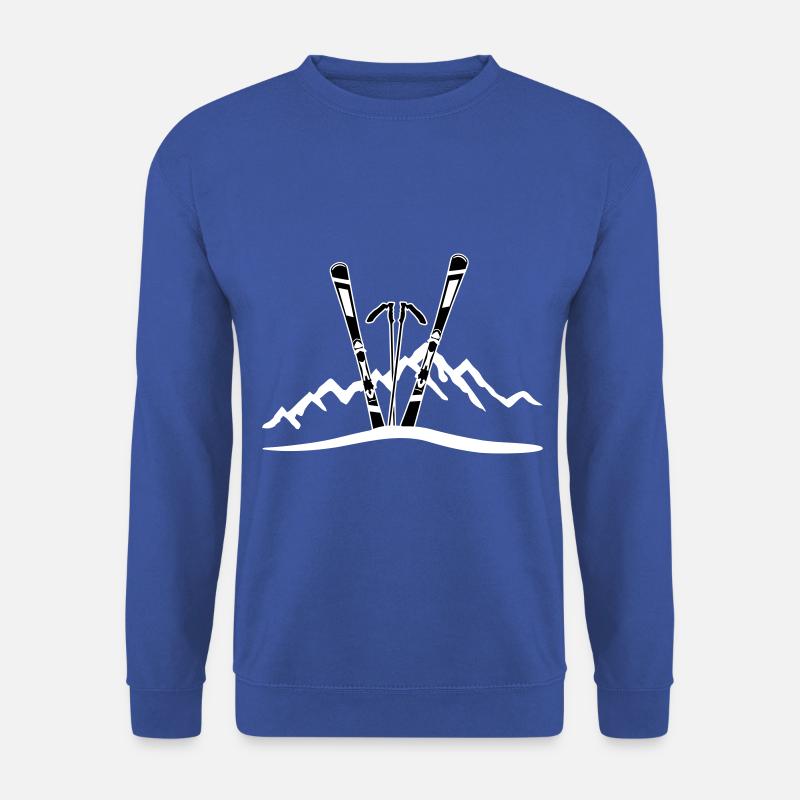 Ski und Berge, Skifahren - Unisex Pullover - Royalblau