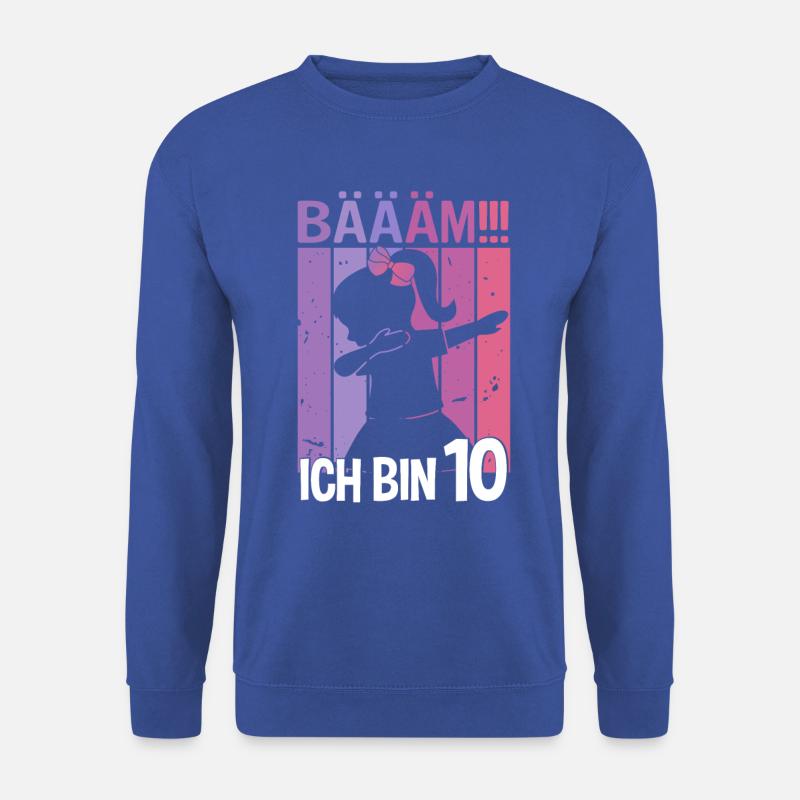 Mädchen Tanzt Bääm Ich bin 10 Jahre Dab Geburtstag - Unisex Pullover - Royalblau