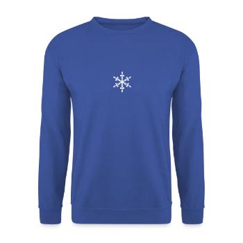 Schneeflocke 1 - Unisex Pullover - Royalblau - Vorne - Alina (178cm) & Michal (187cm)