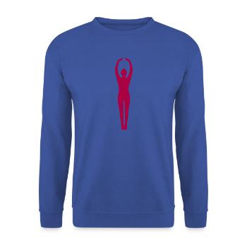 Yoga Silhouettes Rose - Sweat-shirt Unisexe - bleu royal - Devant - Alina (178cm) & Michal (187cm)
