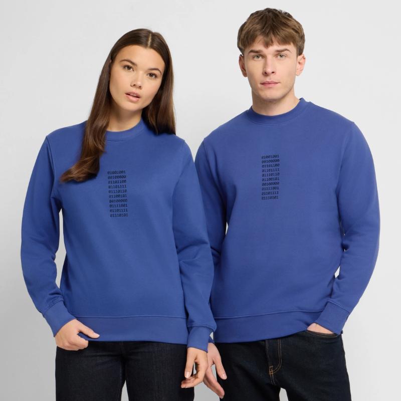 "I LOVE YOU" in binary code. Unisex Sweatshirt