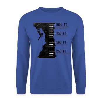 Rockclimbing - Unisex Sweatshirt - royal blue - Front - Alina (178cm) & Michal (187cm)