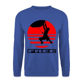 Climbing - Unisex Pullover - Royalblau - Vorne - Alina (178cm) & Michal (187cm)