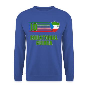 Equatorial Guinea Football Team - Unisex Sweatshirt - royal blue - Front - Alina (178cm) & Michal (187cm)