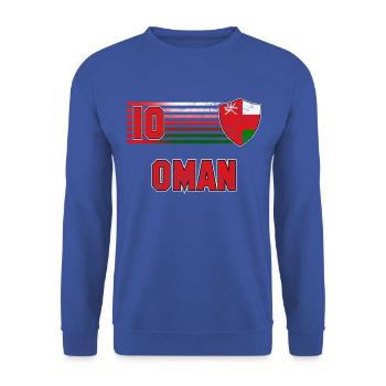 Oman Football Team - Unisex Sweatshirt - royal blue - Front - Alina (178cm) & Michal (187cm)