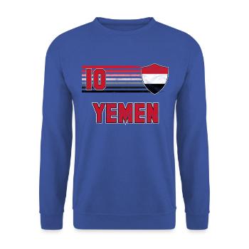 Jemen Fußball Mannschaft - Unisex Pullover - Royalblau - Vorne - Alina (178cm) & Michal (187cm)
