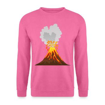 Volcan, lave, cendre, magma, géologue, volcan - Sweat-shirt Unisexe - rose - Devant