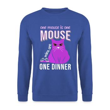Une souris une souris chat parler mot gros chat - Sweat-shirt Unisexe - bleu royal - Devant - Alina (178cm) & Michal (187cm)