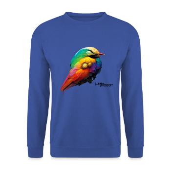 Realistic lazy rainbow robot bird - Unisex Sweatshirt - royal blue - Front - Alina (178cm) & Michal (187cm)