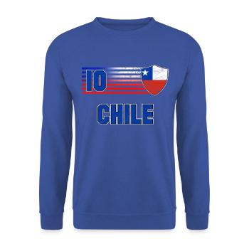 Chile Fußball Mannschaft - Unisex Pullover - Royalblau - Vorne - Alina (178cm) & Michal (187cm)