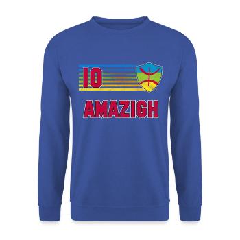 Amazigh Fußball Mannschaft - Unisex Pullover - Royalblau - Vorne - Alina (178cm) & Michal (187cm)