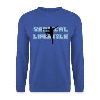mode de vie vertical 2 - Sweat-shirt Unisexe - bleu royal - Devant - Alina (178cm) & Michal (187cm)