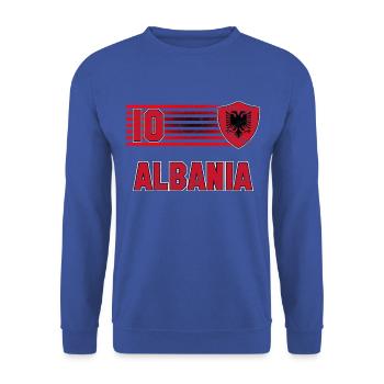 Albania Football Team - Unisex Sweatshirt - royal blue - Front - Alina (178cm) & Michal (187cm)