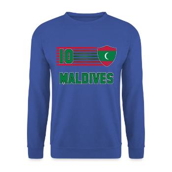Maldives Football Team - Unisex Sweatshirt - royal blue - Front - Alina (178cm) & Michal (187cm)