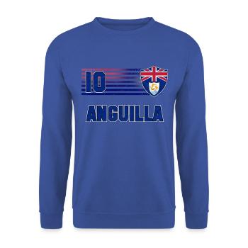 Anguilla Fußball Mannschaft - Unisex Pullover - Royalblau - Vorne - Alina (178cm) & Michal (187cm)
