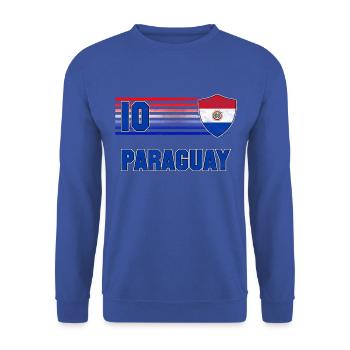 Paraguay Fußball Mannschaft - Unisex Pullover - Royalblau - Vorne - Alina (178cm) & Michal (187cm)