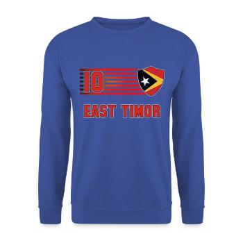 East Timor Football Team - Unisex Sweatshirt - royal blue - Front - Alina (178cm) & Michal (187cm)