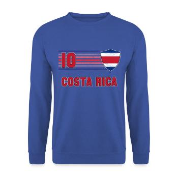 Costa Rica Soccer Team - Unisex Sweatshirt - royal blue - Front - Alina (178cm) & Michal (187cm)