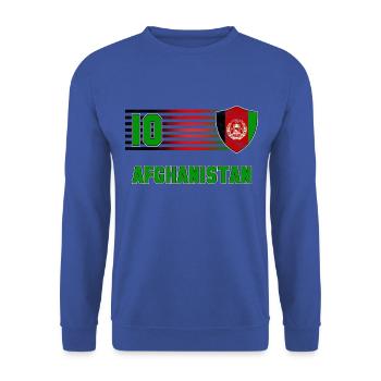 Afghanistan Fußball Mannschaft - Unisex Pullover - Royalblau - Vorne - Alina (178cm) & Michal (187cm)