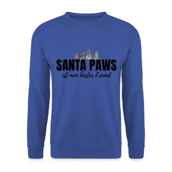 Hund Hunde Weihnachten - lustiger Weihnachtsspruch - Unisex Pullover - Royalblau - Vorne - Alina (178cm) & Michal (187cm)