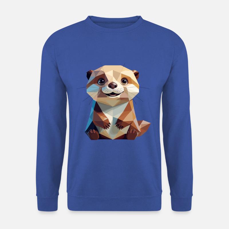 Niedlicher Otter im Polygonstil - Unisex Pullover - Royalblau