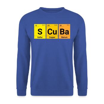 Scuba diver chemical elements - Unisex Sweatshirt - royal blue - Front - Alina (178cm) & Michal (187cm)