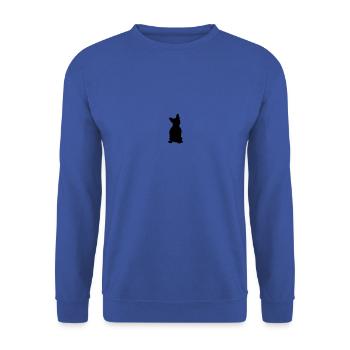 Französische Bulldogge - Unisex Pullover - Royalblau - Vorne - Alina (178cm) & Michal (187cm)