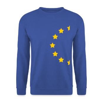 Europa EU Partnerlook - Unisex Pullover - Royalblau - Vorne - Alina (178cm) & Michal (187cm)