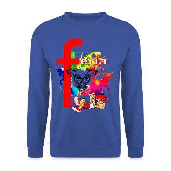FERIA - Sweat-shirt Unisexe - bleu royal - Devant - Alina (178cm) & Michal (187cm)