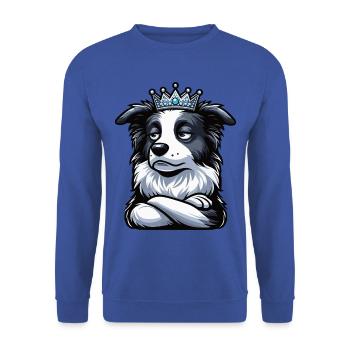 Border Collie Collie Owner Collie Lover - Unisex Sweatshirt - royal blue - Front - Alina (178cm) & Michal (187cm)