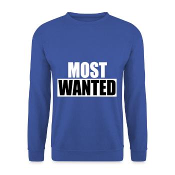 Meist gesucht lustige Sprüche - Unisex Pullover - Royalblau - Vorne - Alina (178cm) & Michal (187cm)