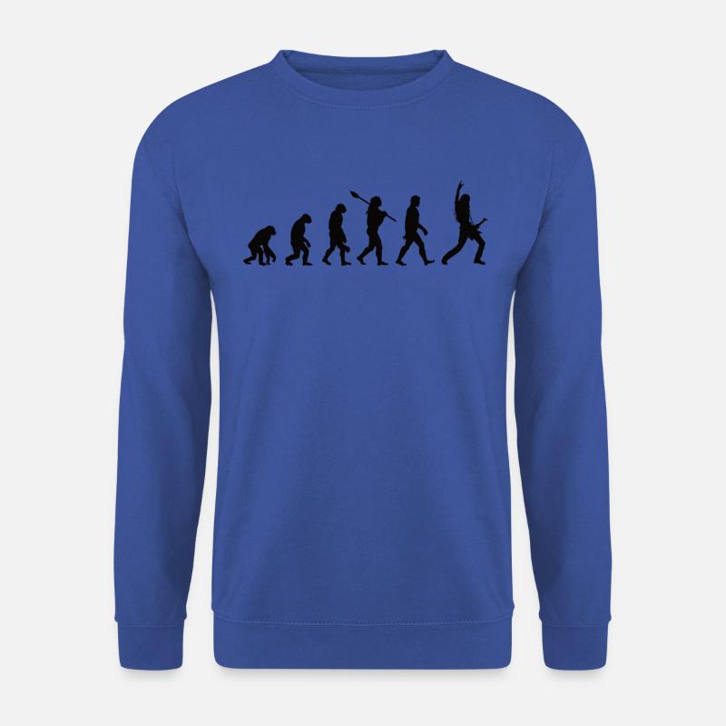 Evolution Gitarrist Heavy Metal Hard Rock - Unisex Pullover - Royalblau