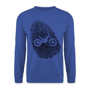 Empreinte avec Moto Trial - Sweat-shirt Unisexe - bleu royal - Devant - Alina (178cm) & Michal (187cm)