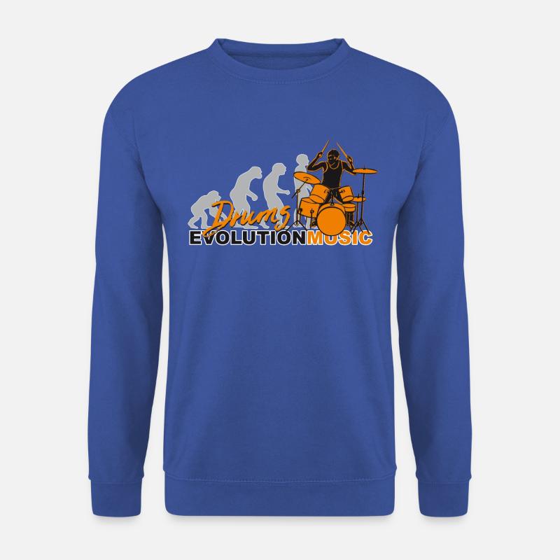 Batterie, batteur, batterie, musique d’évolution - Sweat-shirt Unisexe - bleu royal