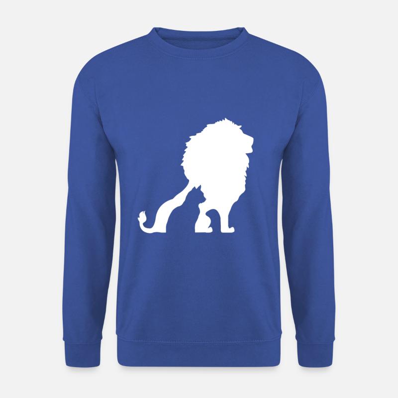 Katze und Löwe - Unisex Pullover - Royalblau