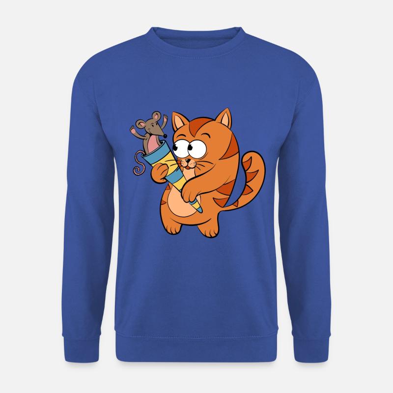 Kleines Schulanfännger Kätzchen - Unisex Pullover - Royalblau
