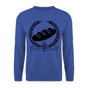 bread icon symbol wreath - Unisex Sweatshirt - royal blue - Front - Alina (178cm) & Michal (187cm)