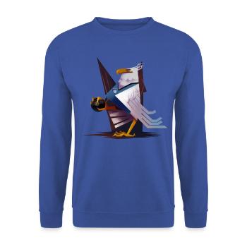 Vooola - Sweat-shirt Unisexe - bleu royal - Devant - Alina (178cm) & Michal (187cm)