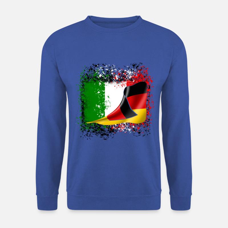 Italienisch deutsche Freundschaft Freunde Flagge - Unisex Pullover - Royalblau