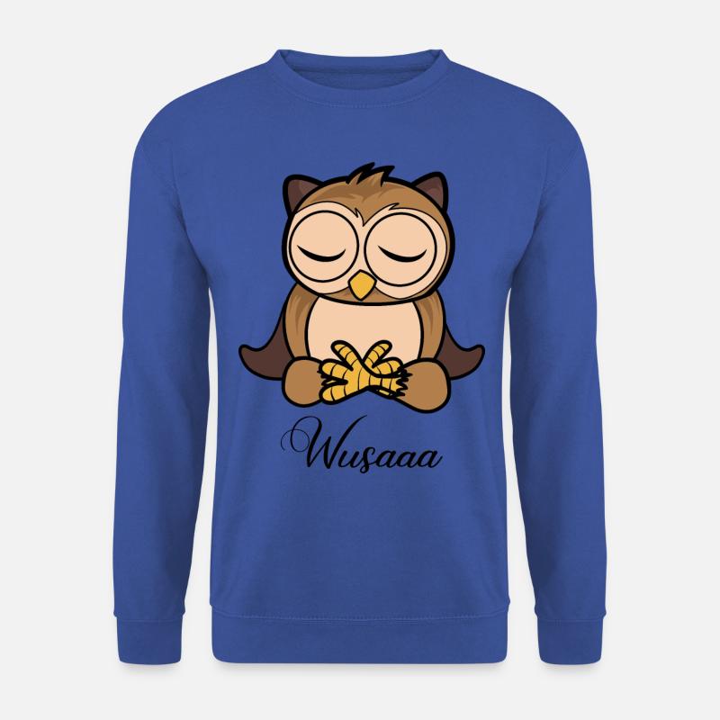 Auszeit Durchatmen Wusaaa Eule - Unisex Pullover - Royalblau