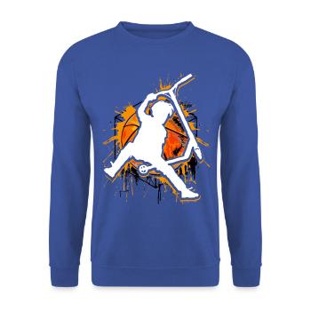 Stunt Scooter - Roller - Stuntscooter - Unisex Pullover - Royalblau - Vorne - Alina (178cm) & Michal (187cm)