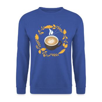 Kaffee-Liebhaber - Unisex Pullover - Royalblau - Vorne - Alina (178cm) & Michal (187cm)